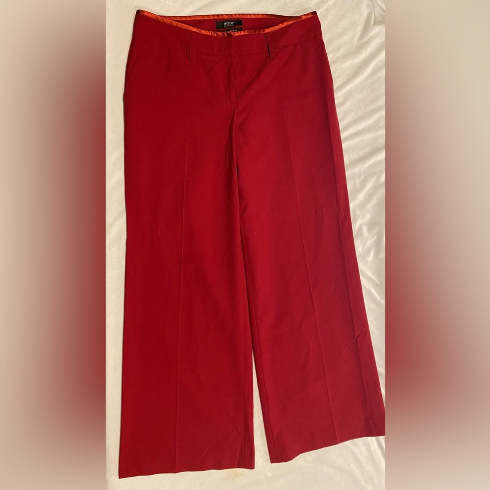 Vibrant Red Wide-Leg Pants